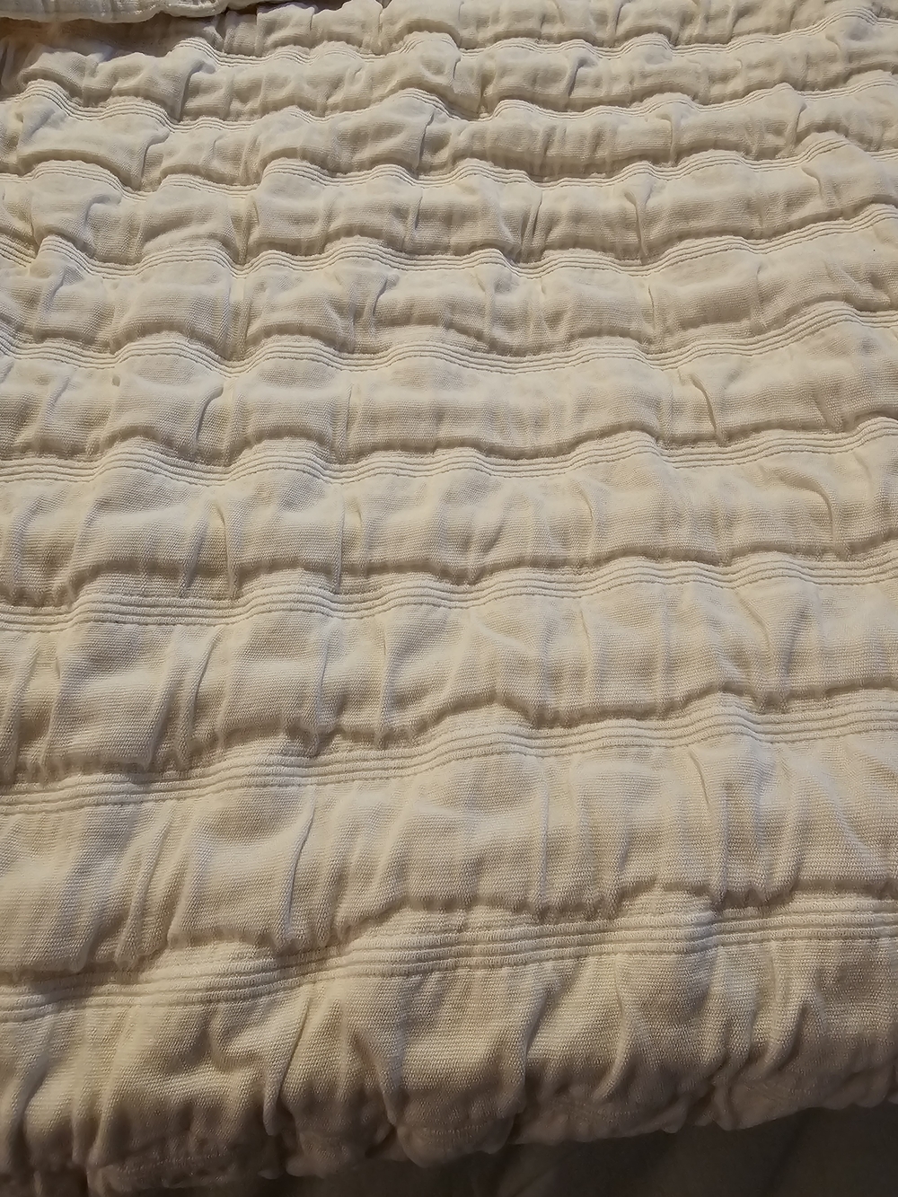 Eileen Fisher Rippled Coverlet With Matching Sham.   Twin.